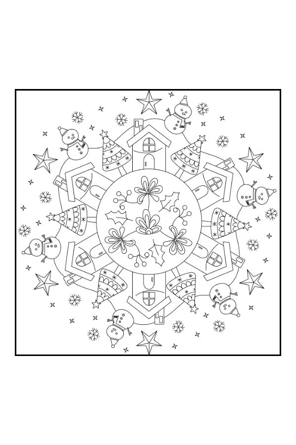 Christmas Mandalas Coloring Book for Adults
